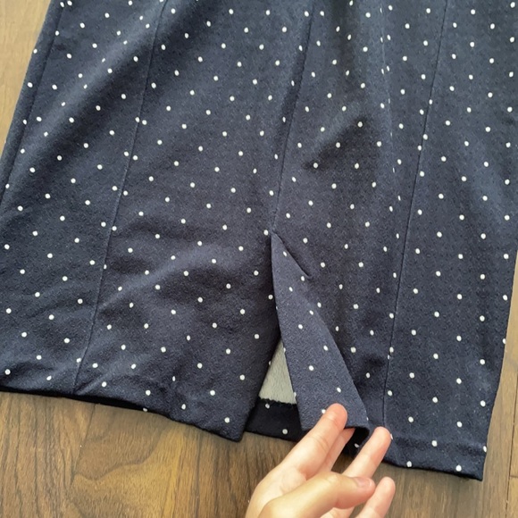 H&M Navy Polka Dot Textured Sleeveless Dress - Picture 10 of 16